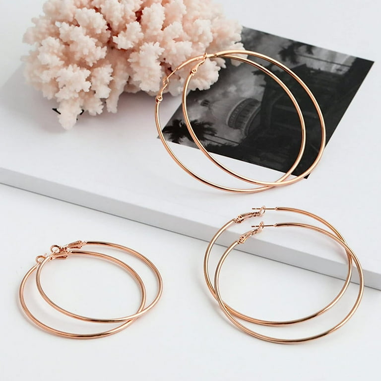 Oubaka 72pcs Beading Hoop Earrings for Jewelry Making,Round Beading Hoop Earrings Bulk Jewelry Making Supplies Jewelry Finding, Gold