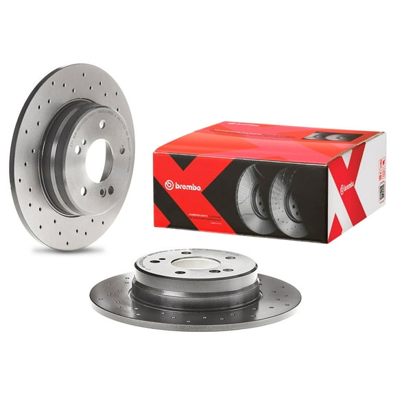 Brembo OE UV Coated Rear Brake Rotor for Mercedes-Benz 300TE and C36 AMG