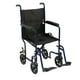 thumbnail image 1 of Silla de ruedas de transporte ligera Drive Medical ATC19-BL de aluminio con reposapiés abatible, color azul, 1 of 3