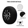 thumbnail image 2 of Logiee Bohemian Vintage Pattern Print Spare Tire Cover, Universal Wheel Protectors,Waterproof Dust-Proof UV Sun Wheel Tire Cover,Fit for SUV, RV, Travel Trailer, Truck-16 inch, 2 of 6