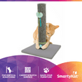 thumbnail image 3 of SmartyKat Playful Post Carpet Cat Scratching Post with Track Toy Base for Indoor Cats & Kittens, Features Integrated Hidden Ball Base for Stimulation, 3 of 4