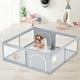 thumbnail image 1 of Baby Playpen XVISHX, extra grande, 200 x 200 cm, para interiores y exteriores, gris, 1 of 7