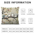 thumbnail image 5 of Nawypu  Ink Painting Watercolor Grey Lovely Owl Green Brown Branch Home Sofa Chair Bed Decoration Lumbar Pillowcase Decorative Throw Pillow Cover Case, 5 of 5