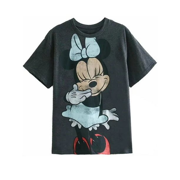 Camiseta de la familia de Disney para mujer Camiseta de algodon con estampado de dibujos animados de Winnie the Pooh Mickey Mouse Stitch hada Dumbo SIMBA Bodega Aurrera en linea