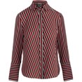 thumbnail image 1 of Anne Klein Womens Oblique-Striped Knit Blouse, Multicoloured, Medium, 1 of 1