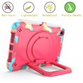 thumbnail image 4 of Allytech Case for iPad Mini 6 8.3" 2021, iPad Mini 6th Gen Case for Kids, Hard PC + TPU Hybrid Shockproof 360 Rotatable Grip Handle Foldable Stand Shoulder Strap Cover with Pen Holder, Colorful Rose, 4 of 9