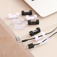 thumbnail image 4 of HLONK 20Pcs Adhesive Data Cable Charging Wire Holder Clips Wall Desk Cord Organizer Cable Holder Adhesive Easy to Use Use, 4 of 8