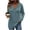 Light Blue, variant on Women's Ribbed Hooded Sweater - Loose Buttoned Pullover Long Sleeve Sweatshirt - Lightweight Fall Daily Versatile Tops