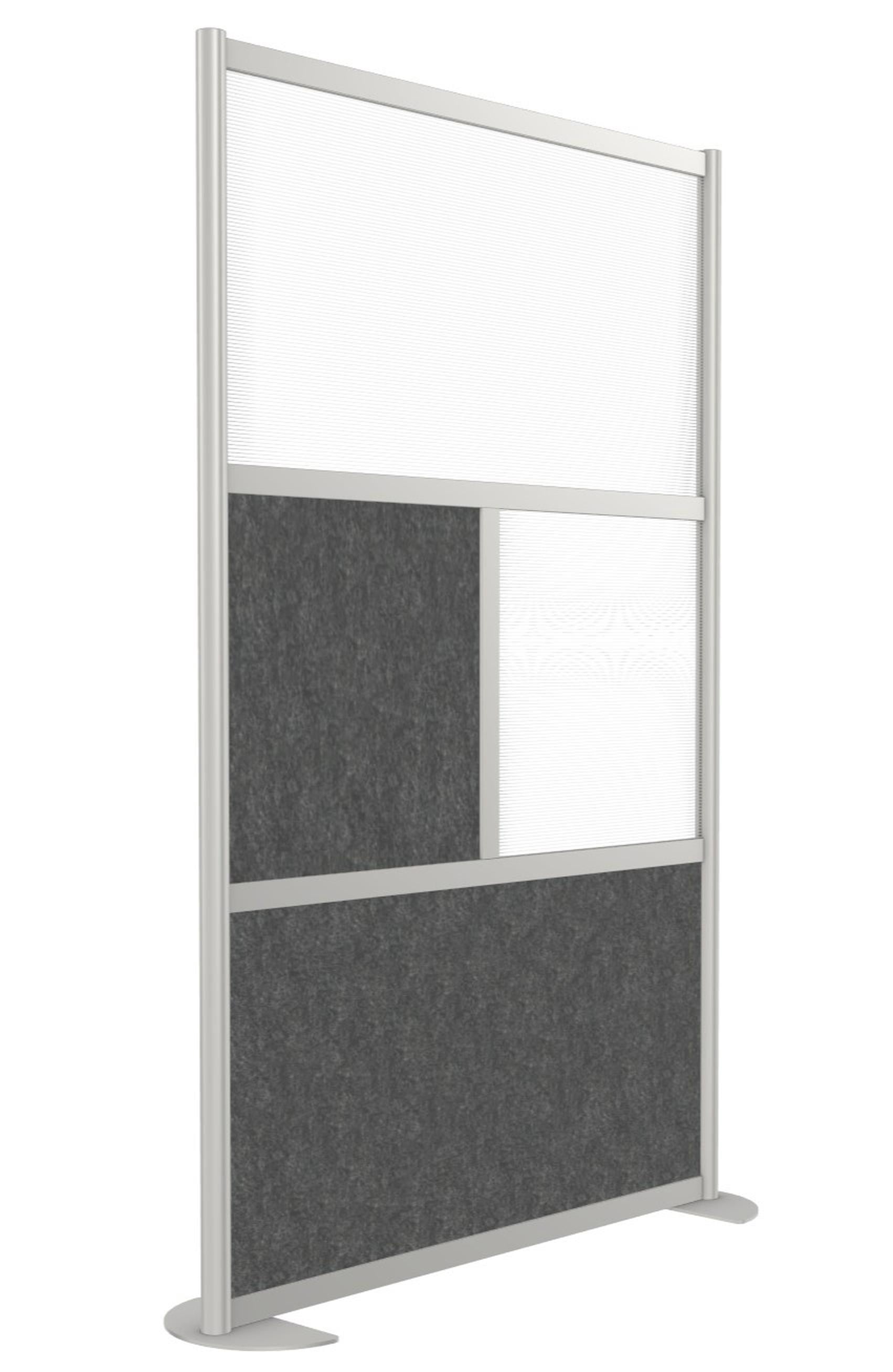 SpaceMakers 4 Ft Acoustic Room Divider – 52" Wide Sound-Dampening Privacy Panel with Aluminum Frame, 78" High