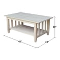 thumbnail image 6 of Pemberly Row Unfinished Mission Tall Coffee Table, 6 of 6