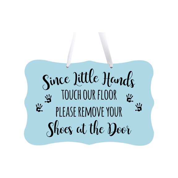 LifeSong Milestones Shaped Rope Sign For New Home Design 1 - Hand Prints