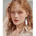 thumbnail image 2 of UBIUO Butterfly Wing Drop Dangle Earrings Gold Plated Crystal Rhinestone for women girls wedding Jewelry, 2 of 4