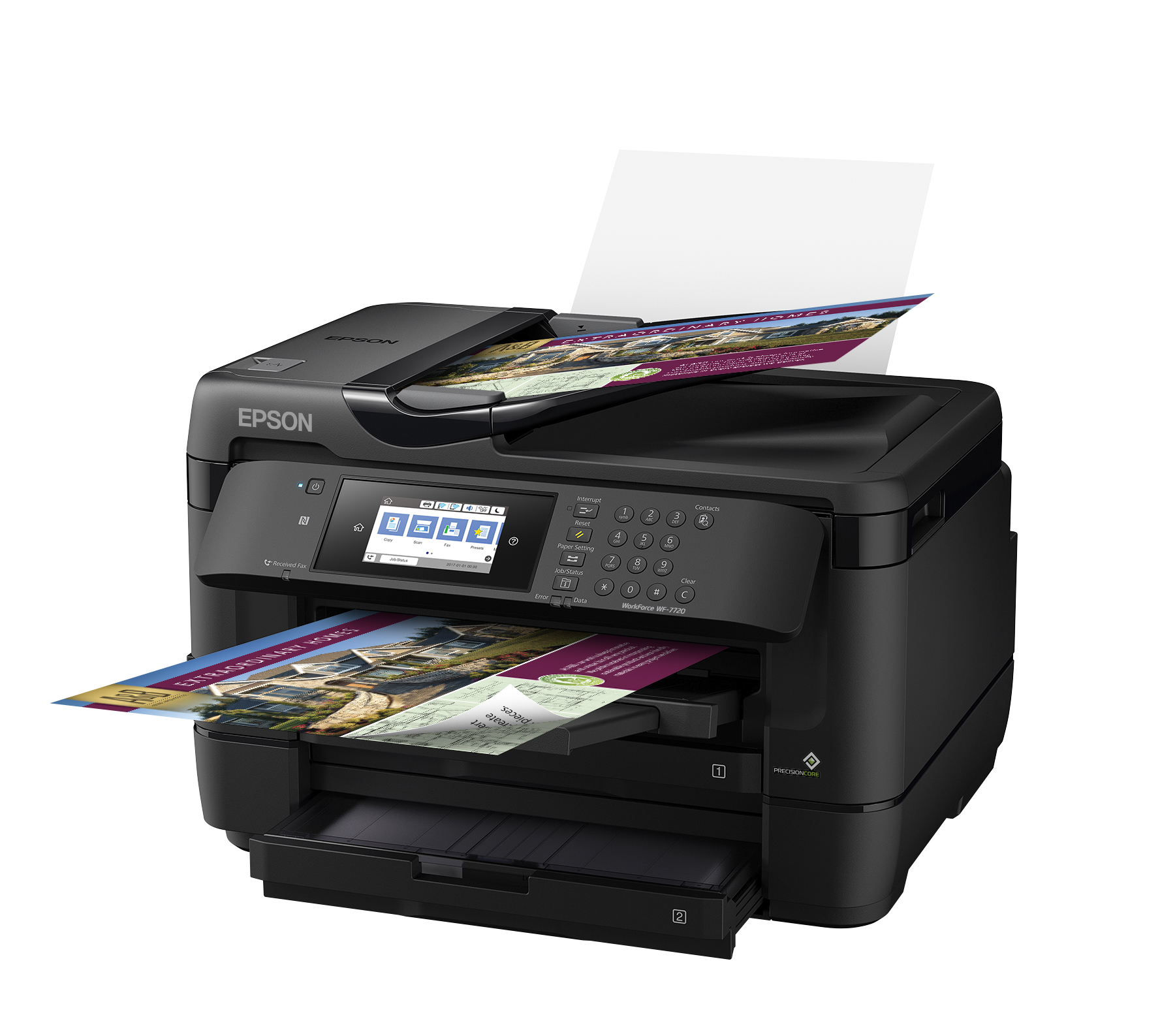 Epson WorkForce WF-7720 Wireless Wide-format Color Inkjet Printer with Copy, Scan, Fax, Wi-Fi Direct and Ethernet - image 3 of 5