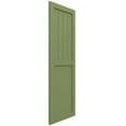 thumbnail image 2 of Ekena Millwork 15"W x 77"H True Fit PVC Farmhouse/Flat Panel Combination Fixed Mount Shutters, Moss Green (Per Pair - Hardware Not Included), 2 of 8