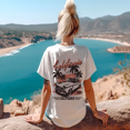thumbnail image 1 of PatPat Women's California Graphic Short-sleeve T-Shirt with Vintage Car and Palm Tree Print, 1 of 6
