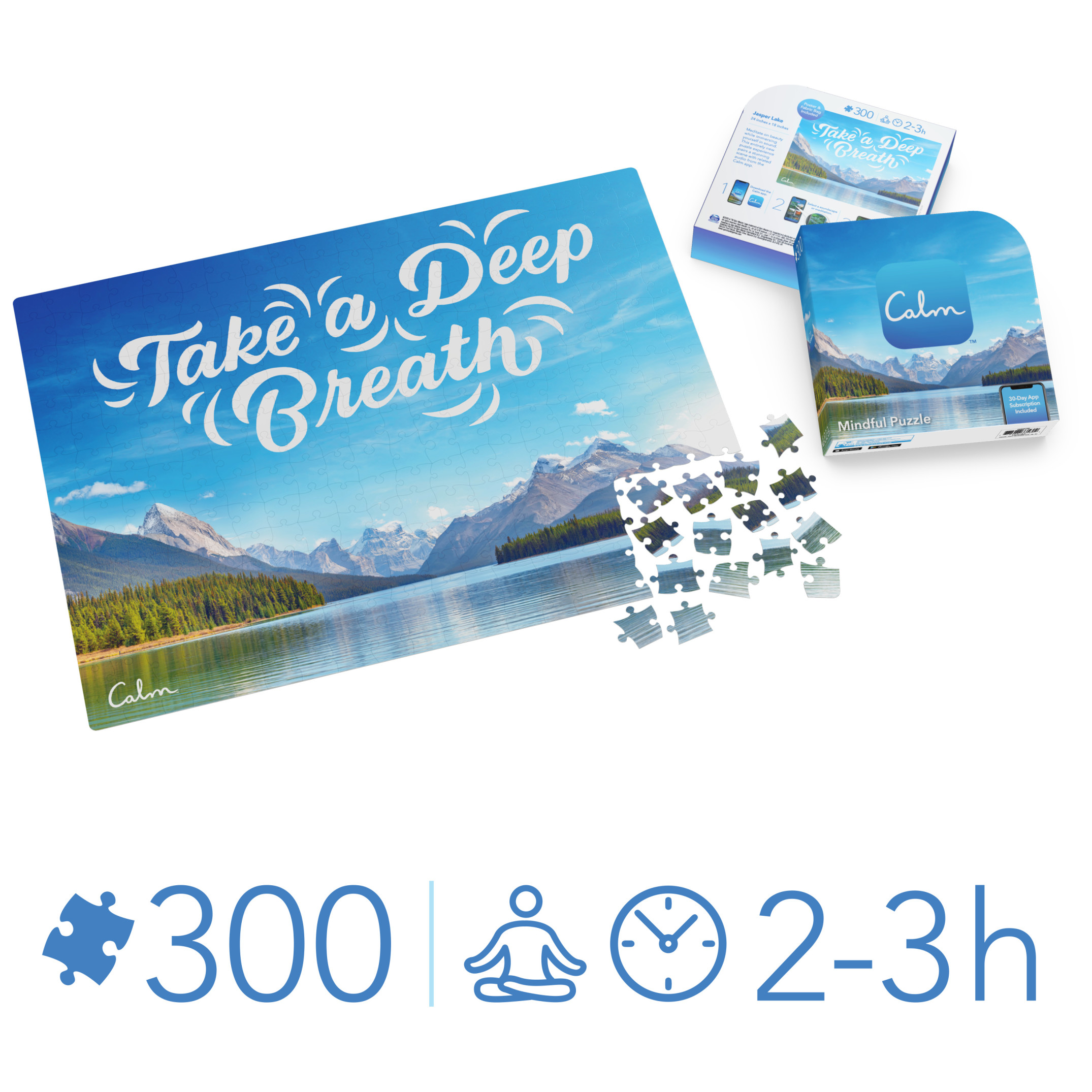 300-Piece Calm Jigsaw Puzzle and Storage Bag, Jasper Lake