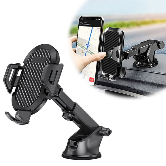 Car Phone Holder Used For Windshield And Adjustable Long Arm Compatible With 99% Of Smartphones On The Market