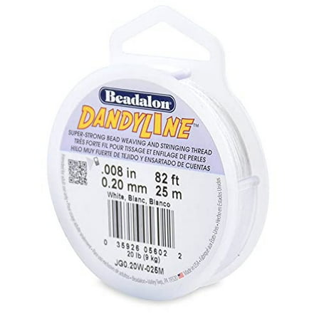 DandyLine Cord White .008" 25M