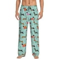 thumbnail image 1 of Balery Christmas Dachshund Pantalones de pijama para hombre, pijama ultraligero, pantalón de descanso-Large, 1 of 6