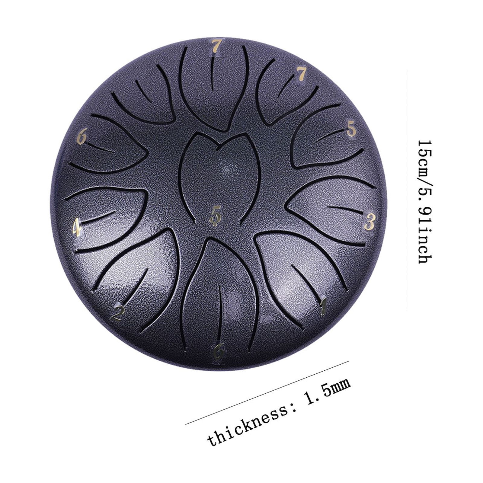 Rain Drum For Garden,6Inch 11 Note Outdoor Steel Tongue Drum,Children's Handpan Sonodrum Glockenspiel Instrument,Soothing Rhythms,Small Size,Stable Timbre,Easy To Learn,For Yoga Performances Gifts