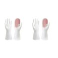 thumbnail image 4 of Inteprter 1 par de guantes para lavar platos, fregador de manos, tazas de reutilizables, manoplas de esponja para frutas, cocina, baño, Rosa 2piezas, 4 of 6
