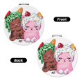 thumbnail image 2 of Pofeuu Moriah Elizabeth for Portable Pocket Makeup Mirror PU Cover Compact Travel Mirror with Normal and Magnifying Double Sided Glass-Round Shape-Round Shape, 2 of 9