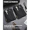 VIPERADE VE18N-M EDC Pouch, Pocket Wallet with 3 EDC Slots+2 Zipper Pockets, 1 Large Pocket for Notebook or Cellphone, Slim EDC Pocket Organizer for Men (Black)