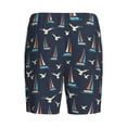 thumbnail image 7 of Daiia Sailboat And Seagull Mens Woven Stretch Pajama Short,Short Pajama Pants-Large, 7 of 7