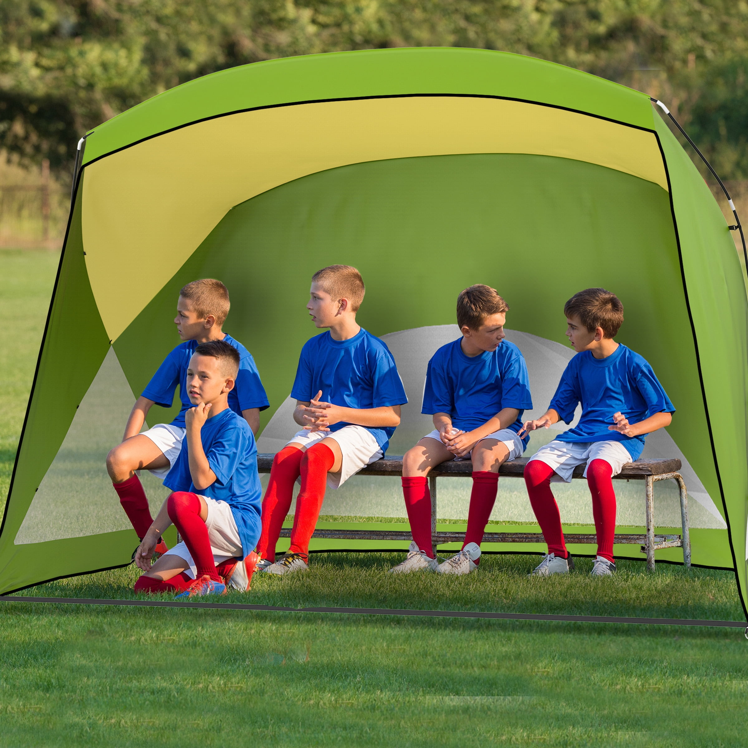 Wakeman Outdoors Water Resistant UV Protection Beach Tent with Carry Bag, Green