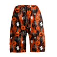 thumbnail image 5 of GrmtClth Men's Halloween print shorts Cute Jack O Lantern Street Cargo Short Pants Quick Dry Multi Storage Pocket Breathable Summer Shorts Travel Fun Party Clothing Red 2XL, 5 of 5