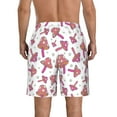 thumbnail image 3 of Kdxio Purple Mushroom Pattern Mens Casual Shorts - Drawstring Summer Beach Sports Shorts for Men, 3 of 9