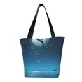 thumbnail image 1 of Balery Night Sky Moon Dolphin Bolsa de Hombro con Diseño, Bolsa Grande y Duradera, Bolsa Versátil para Compras, 1 of 6