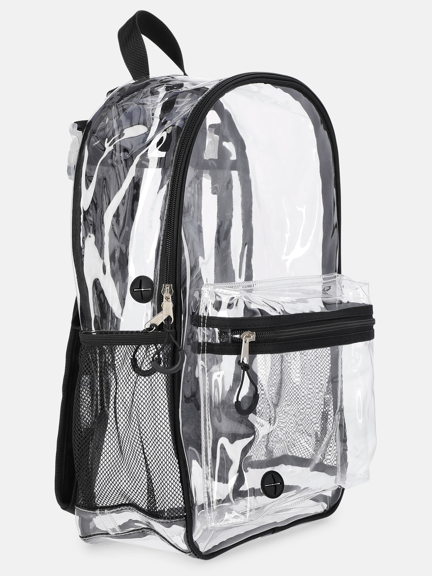 Mochila adaptativa transparente para niños de 17", negra 3