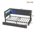 thumbnail image 2 of Harper & Bright Designs Upholstered Twin Size Daybed with Storage 2 Drawers and Charging Station, Day Bed Frame with LED Lights and Storage Headboard, Gray, 2 of 9