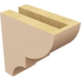 thumbnail image 5 of 3"W x 6"D x 6"H Classic Ridgewood Rough Cedar Woodgrain TimberThane Corbel, Primed Tan, 5 of 6