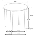 thumbnail image 5 of Aldis Round Marble Top Side End Table White and Natural, 5 of 5