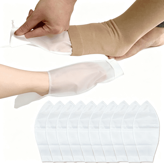 XIRQI Open Toe Compression Sock Aid for Easy Slide - Slip Stocking Applicator to Help Assist Put on for Elderly,Disabled,Pregnant,Sock Aid 10 Pcs