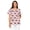 Dachshund Paw Print Pattern, variant on Binienty Zebra Stripe Pattern Medical Uniform for Women Soft Stretch Short Sleeve Stretchy Top with Pockets Healthcare Workwear for Clinic