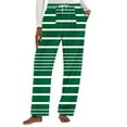 thumbnail image 5 of Women Striped Wide-Leg Pajama Pants Drawstring Elastic Fuzzy With Pockets 2025 Warm Cozy Fleece Sleepwear Casual Loungewear Soft Nightwear Relaxed Fit Homewear Fall Winter Ladies Trendy Bottoms, 5 of 8