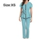 thumbnail image 2 of Traje de enfermera elástico para belleza de mascotas, traje dividido para mujer, traje de hospital de manga corta, traje de operación con cintura vendada, 2 of 6