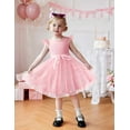 thumbnail image 4 of Arshiner Girls Toddler Dress Summer Ruffle Sleeve Mesh A Line Formal Party Tulle Dresses with Pockets, 4 of 7