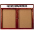 thumbnail image 2 of Aarco Products WBC3672RH Enclosed Bulletin Board with Header - Walnut, 2 of 6