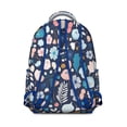 thumbnail image 2 of Rustic Vintage Flower Design Backpack for Students Comfortable and Wear-Resistant School Bag with Abstract Floral Watercolor, Ideal for Sports and Outdoor Adventures, 2 of 6