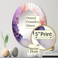 thumbnail image 3 of Designart "Lively Spirals" Abstract Spirals Round Wall Mirror - Modern Oval Printed Decorative Oversized Mirror - Multiple Color Options, 3 of 4