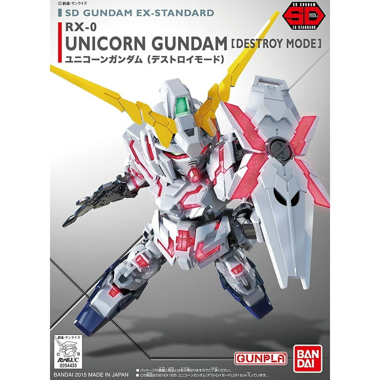 Bandai Hobby SD EX-Standard RX-0 Unicorn Gundam Destroy Mode Model