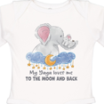 thumbnail image 4 of Inktastic My Yaya Loves Me to the Moon and Back Elephant Family Boys or Girls Long Sleeve Baby Bodysuit, 4 of 5