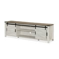 thumbnail image 5 of WAMPAT Farmhouse Kitchen Coffee Bar Cabinet, Sideboard Credenza with Sliding Barn Door & Adjustable Shelf, Wooden Accent Cabinet for Kitchen, Rustic White, 5 of 7