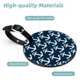 thumbnail image 4 of 2Pcs Leather Round Anchor Cruise Luggage Tag with Privacy Cover and Name ID Tag - Suitable for Travel Handbags Backpacks School Bags Luggage Tags, 4 of 7