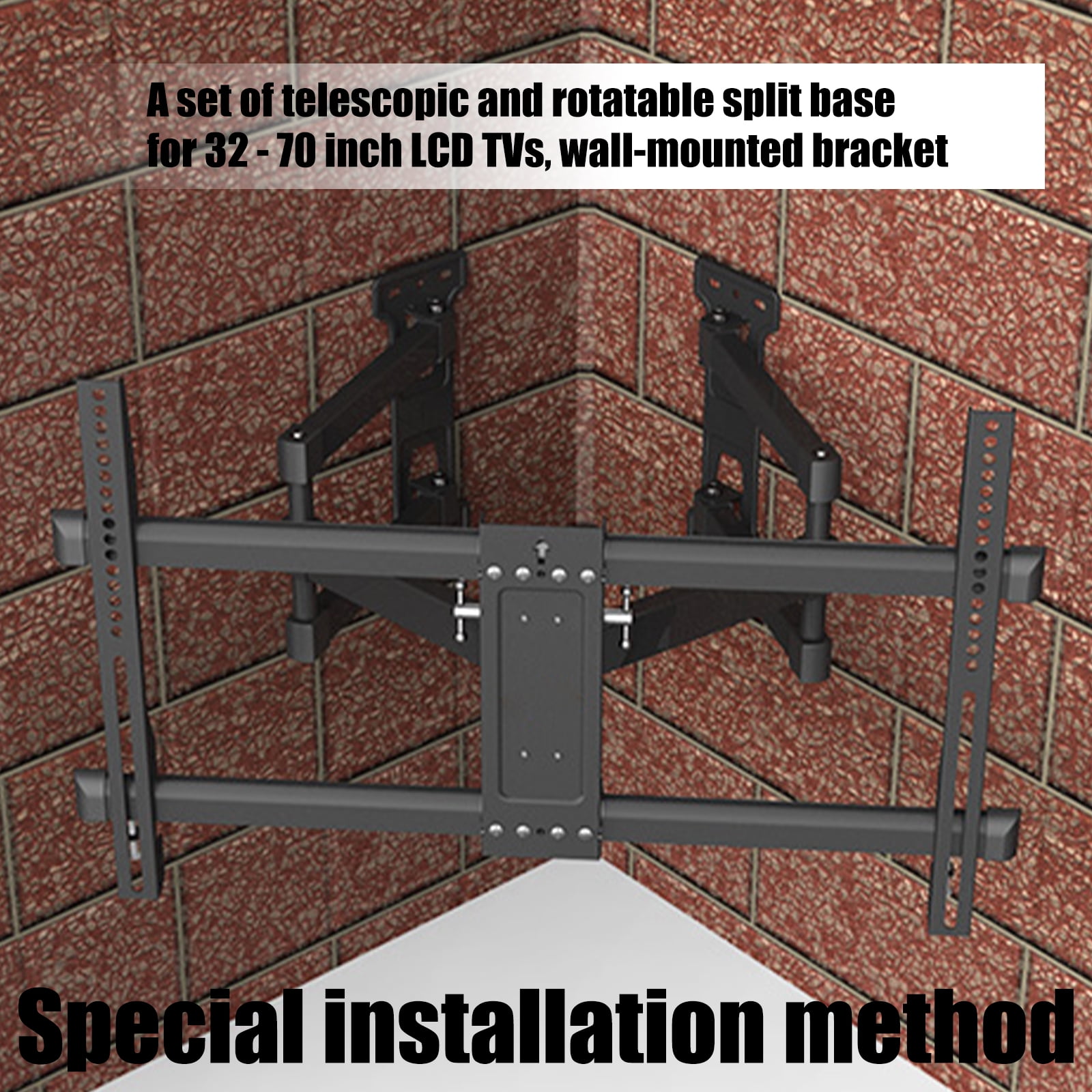 Heavy Duty Corner TVs Wall Mount Rotation 99lbs Capacity Wide Compatibility Telescopic Holder Stand For Large Screens