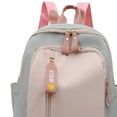 thumbnail image 3 of Mochila para niñas, moderna, de nailon resistente, con correas de hombro ajustables, ideal para el día a día. Gris, 3 of 7